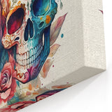 Floral Sugar Skulls Cinco de Mayo Decor - Mexican Party Wall Art