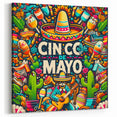 Festive Cinco de Mayo Wall Art - Mexican Party Celebration Print