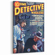 Dime Detective Magazine Cover Art – Retro Crime Scene Wall Decor