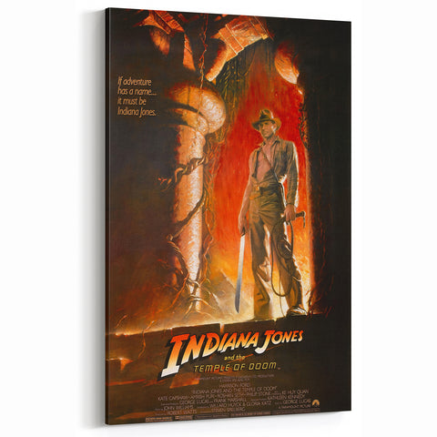 Retro Indiana Jones Temple of Doom Poster Art - Vintage Adventure Prints