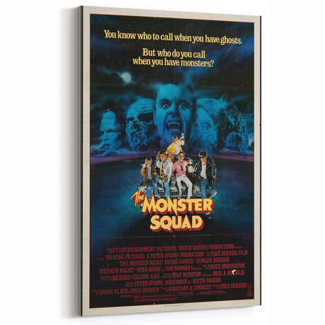 Retro Monster Squad Poster Art - Vintage 80s Horror Comedy Movie Prints