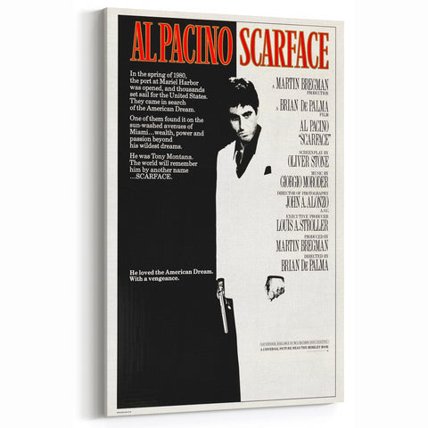 Retro Wall Art - Scarface Movie Poster - 80s Vintage Art Prints