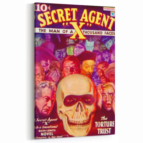 Secret Agent X Vintage Magazine Cover Art – Retro Spy Wall Decor
