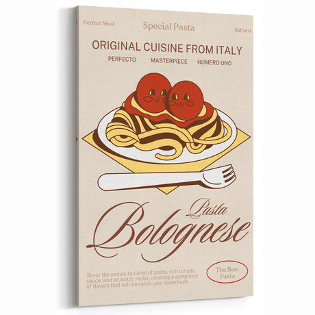 Pasta Bolognese Wall Art - Kitchen Wall Art Food Wall Art