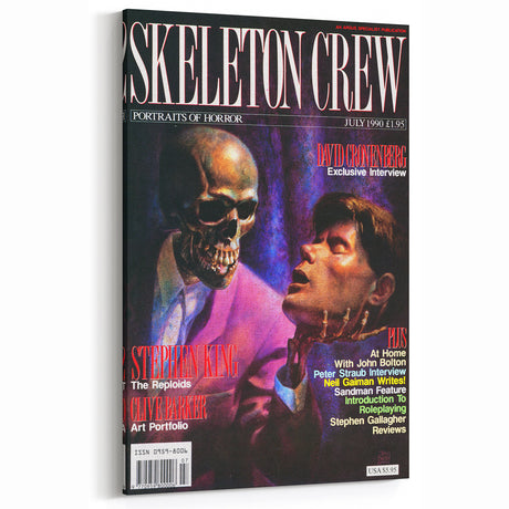 Skeleton Crew Vintage Magazine Cover Art – Retro Horror Wall Decor