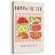 Bruschetta Food Wall Art - Kitchen Wall Art Dining Room Decor