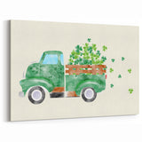 St. Patrick’s Day Vintage Truck - Irish Shamrock Wall Art