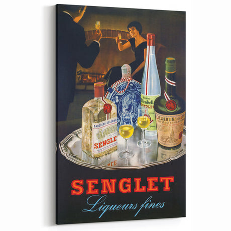 Vintage Senglet Liqueurs Poster – Retro French Advertising Art