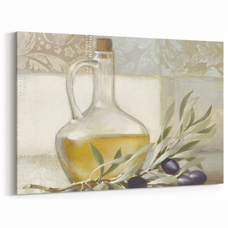 Rustic Olive Oil Fruits Wall Art – Fruit Art Prints for Kitchen