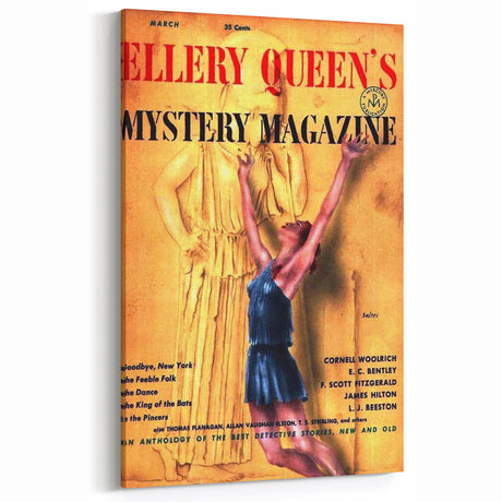 Vintage Magazine Cover Art – Retro Mystery Magazine Wall Decor