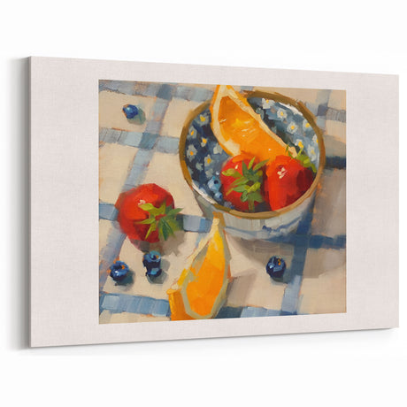 Colorful Fruit Canvas Art – Kitchen Wall Decor with Citrus & Berries