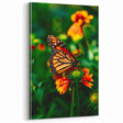 Butterfly Spring Wall Art - Vibrant Floral Nature Canvas Print