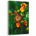 Butterfly Spring Wall Art - Vibrant Floral Nature Canvas Print