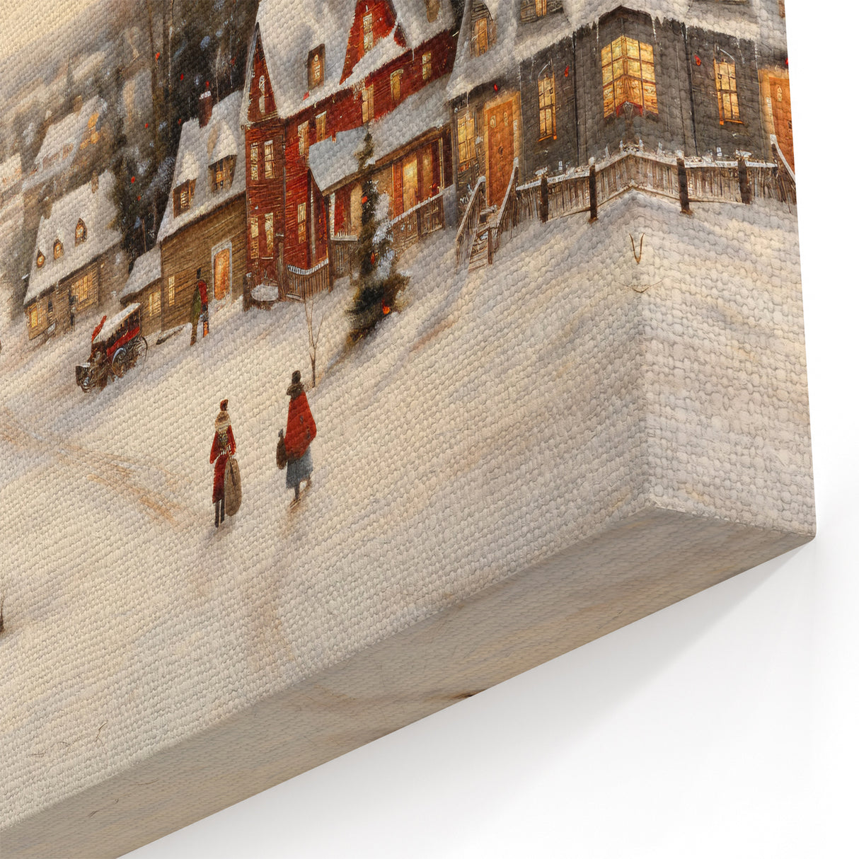 Snowy Christmas Village – Nostalgic Christmas Art Prints