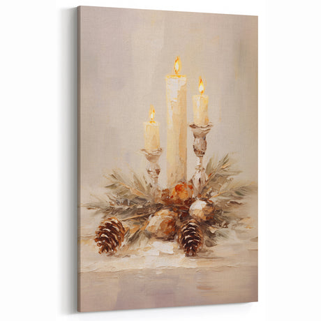 Elegant Candlelit Holiday – Cozy Christmas Wall Decor