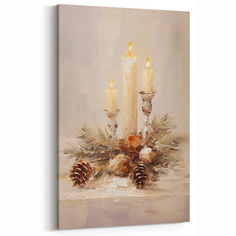 Elegant Candlelit Holiday – Cozy Christmas Wall Decor