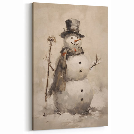 Vintage Snowman Charm – Rustic Christmas Wall Decorations