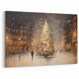 Enchanting City Christmas Tree – Elegant Christmas Wall Decor