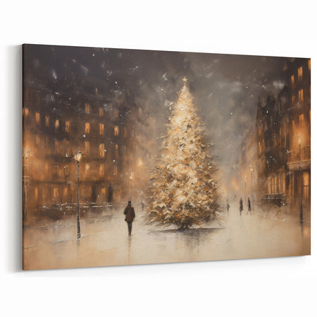 Enchanting City Christmas Tree – Elegant Christmas Wall Decor