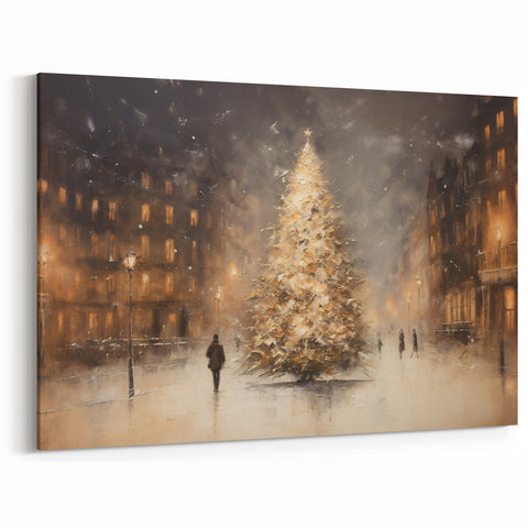 Enchanting City Christmas Tree – Elegant Christmas Wall Decor