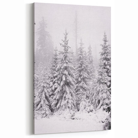 Snowy Evergreen Forest - Winter Wonderland Wall Art Winter Print