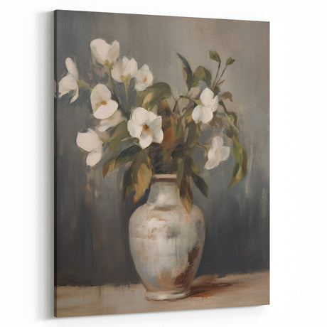 Vintage Botanical Art Prints – Floral Vase Painting for Home Decor
