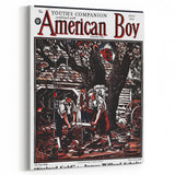 Vintage Magazine Cover Art - American Boy July 1937 Stained Gold