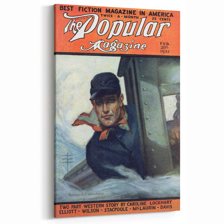 Vintage Magazine Cover Art - The Popular Magazine, Feb 1921