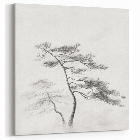 Vintage Botanical Art Print: Elegant Tree Sketch Illustration