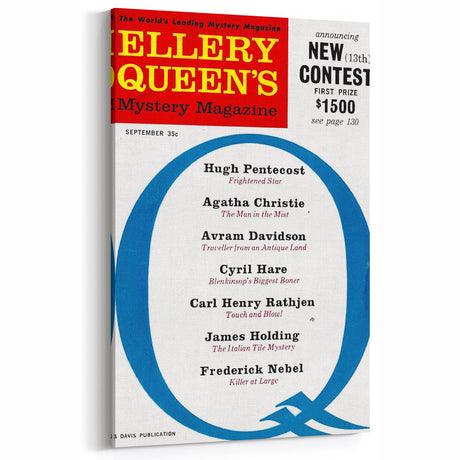 Ellery Queen’s Vintage Magazine Cover Art - Retro Mystery Print