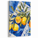 Fruit Wall Decor – Mediterranean Lemon Still Life Canvas Art
