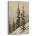Vintage Winter Landscape Print – Botanical Nature Wall Art