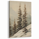 Vintage Winter Landscape Print – Botanical Nature Wall Art