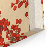 Vintage Christmas Botanical Print – Festive Red Berry Wall Art