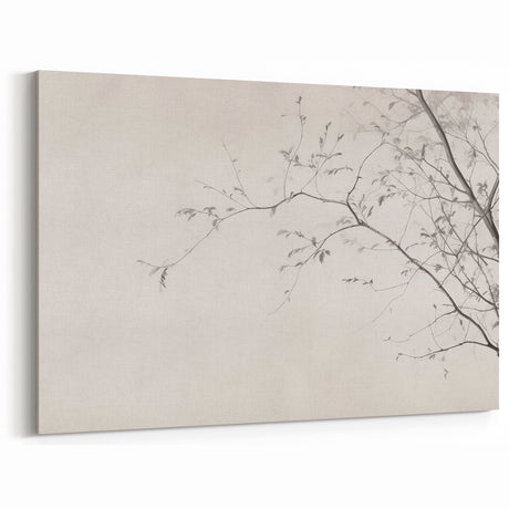 Minimalist Botanical Wall Art – Vintage Monochrome Print