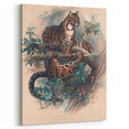 Vintage Animal Art – Clouded Leopard Illustration Wall Print