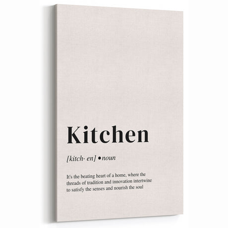Kitchen Wall Art with Quotes – Minimalist Kitchen Definition Print