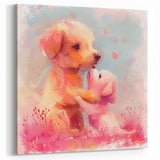 Puppy Love - Kids Room Wall Art Canvas and Framed Options