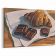 Chocolate Croissant Bakery Art Print – Dessert Kitchen Decor