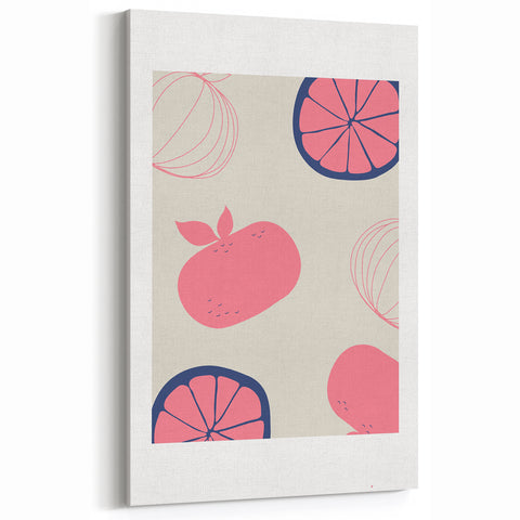 Modern Citrus & Mango Fruit Art Prints – Kitchen Wall Decor