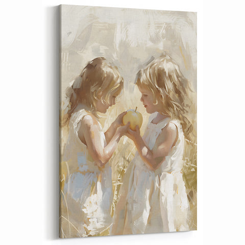 Golden Apple Moment – Impressionist Culinary Wall Art