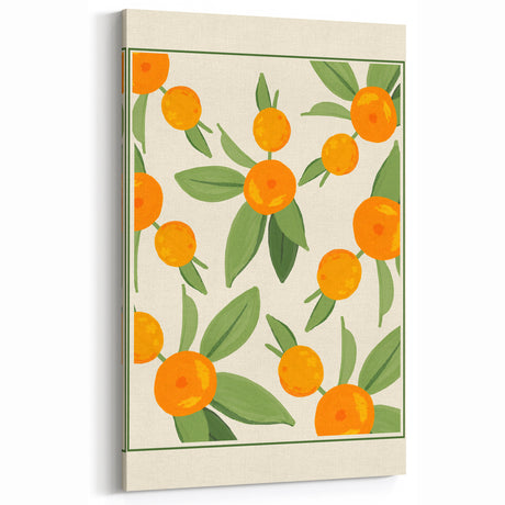 Vibrant Orange Fruit Art Prints – Kitchen Botanical Wall Decor