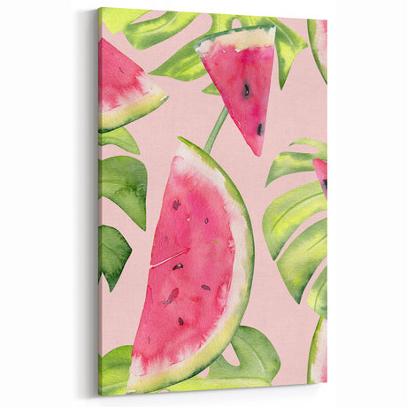 Watermelon Fruit Art Prints – Tropical Watercolor Kitchen Decor