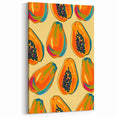 Fruit Wall Decor – Vibrant Papaya Fruit Paintings for Kitchen