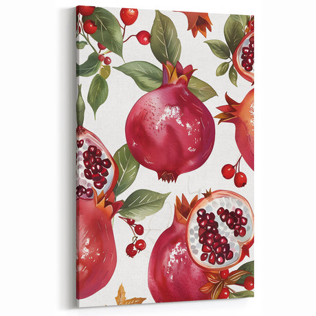 Fruit Paintings – Pomegranate Botanical Print for Kitchen Decor
