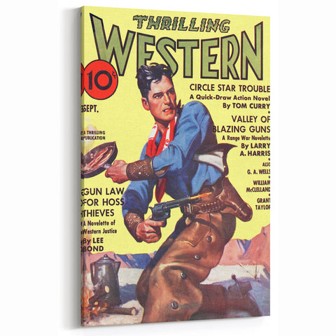 Circle Star Trouble - Vintage Western Magazine Cover Art