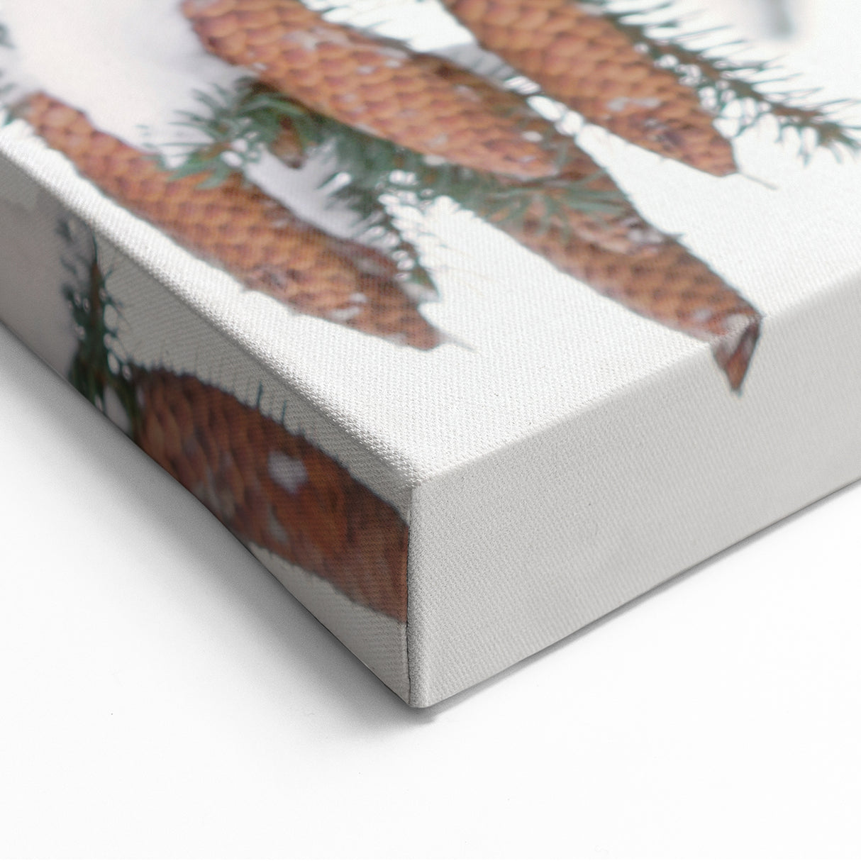 Snowy Pine Cones - Winter Wonderland Wall Art Winter Canvas Print