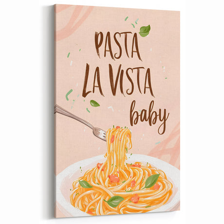 Inspirational Kitchen Prints - Fun Pasta Quote Wall Art