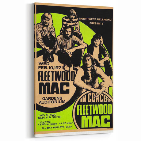 Fleetwood Mac Retro Poster - Vintage Prints & Classic Concert Art