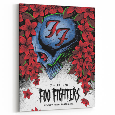 Foo Fighters Retro Wall Art - Vintage Skull Concert Poster